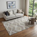 5 X 8 Tan Ivory And Beige Tribal Washable Area Rug With UV Protection