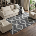 9 X 12 Gray Ivory And Charcoal Tribal Washable Area Rug With UV Protection