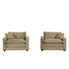 Modern Classic Fabric Single Chair Deep Seat Sofa With Pillow