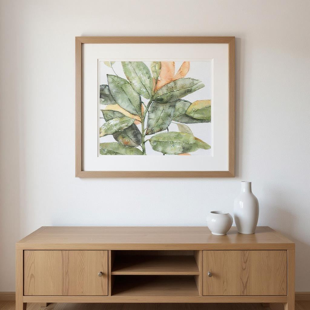 Set Of Two Plant Life Gold Framed Wall Art