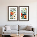 Set Of Two Floral Warmth Brown Framed Wall Art