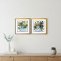 Set Of Two Succulent Garden Gold Framed Wall Art