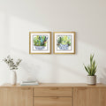 Set Of Two Succulent Garden II Gold Framed Wall Art