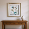 Set Of Two Watercolor Wildflower Silver Framed Wall Art