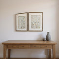 Set Of Two Climbing Roses Silver Framed Wall Art