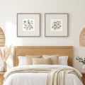Set Of Two Coastal Blooms Silver Framed Wall Art