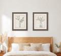 Set Of Two Serenity Leaves Brown Framed Wall Art