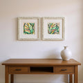 Set Of Two Candy Tropicals II Distressed White Framed Wall Art