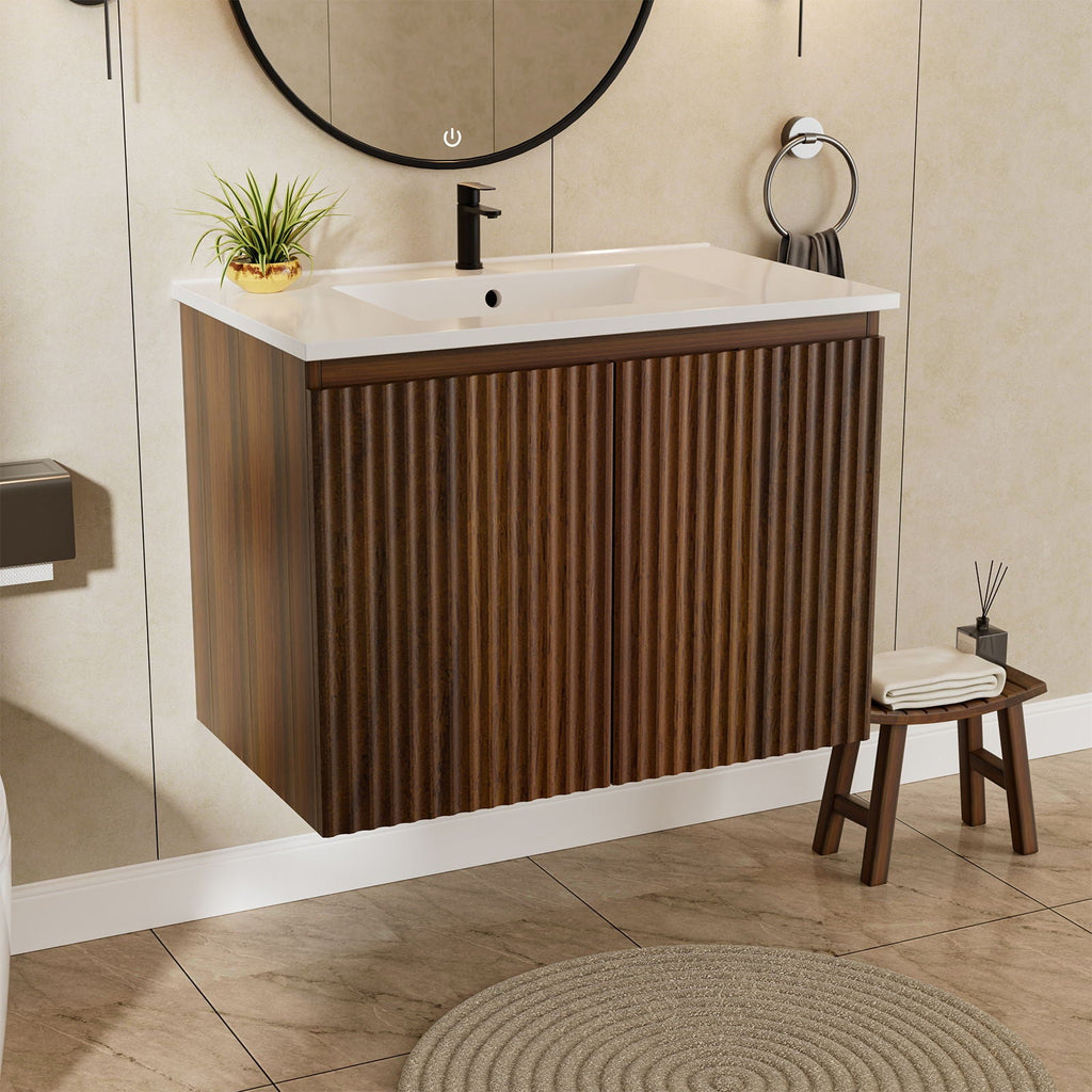 Folding Wall Cabinet With Creamic Sink