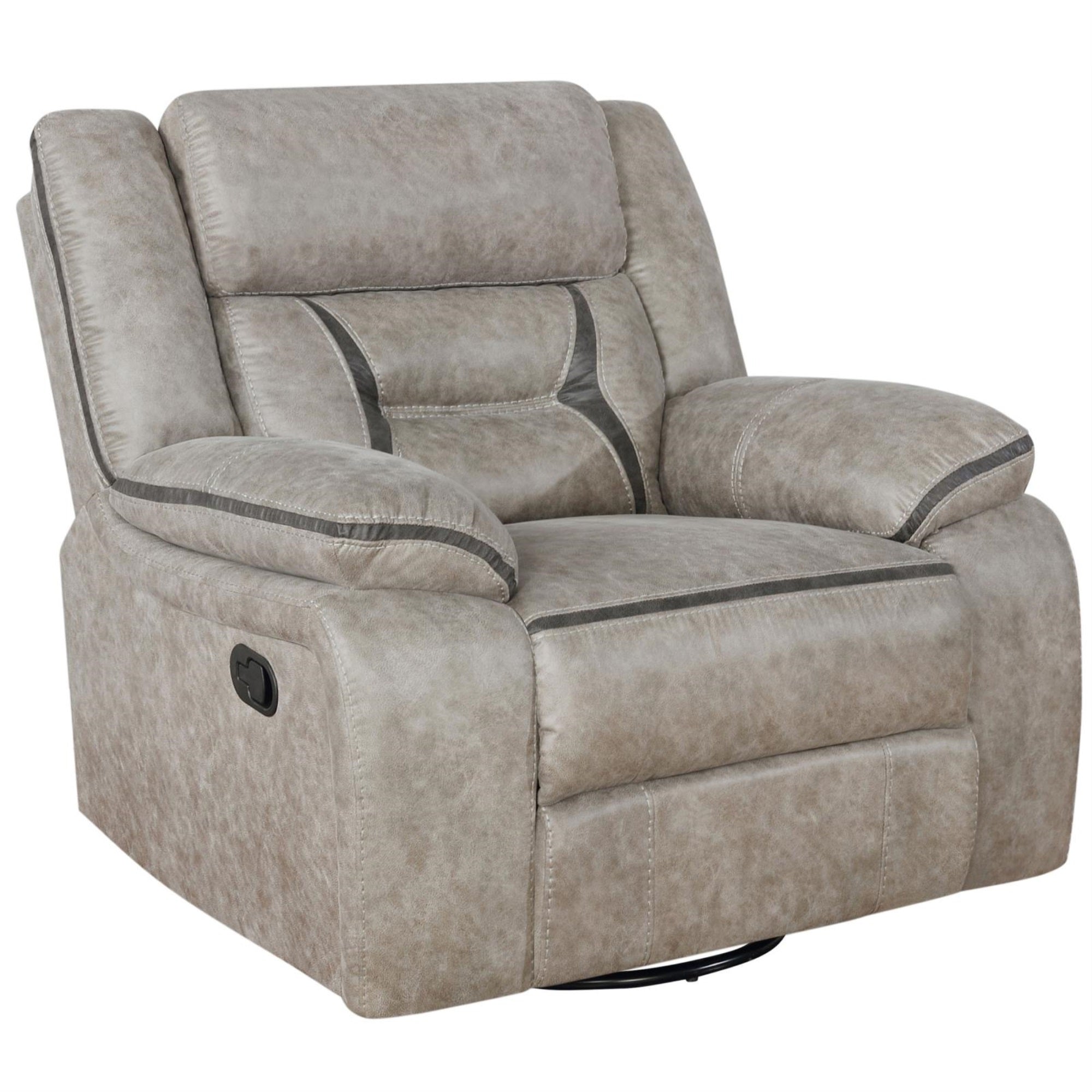 Greer Upholstered Tufted Back Glider Recliner