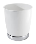 WASTE BASKET WHT/CHRM (Pack of 1)