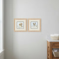 Set Of Two Bath Time Brown Framed Wall Art