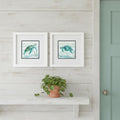 Set Of Two Tropical Current White Framed Wall Art