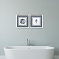 Set Of Two Seaside Blues III White Framed Wall Art