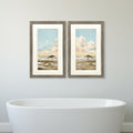 Set Of Two Land and Sea Brown Framed Wall Art