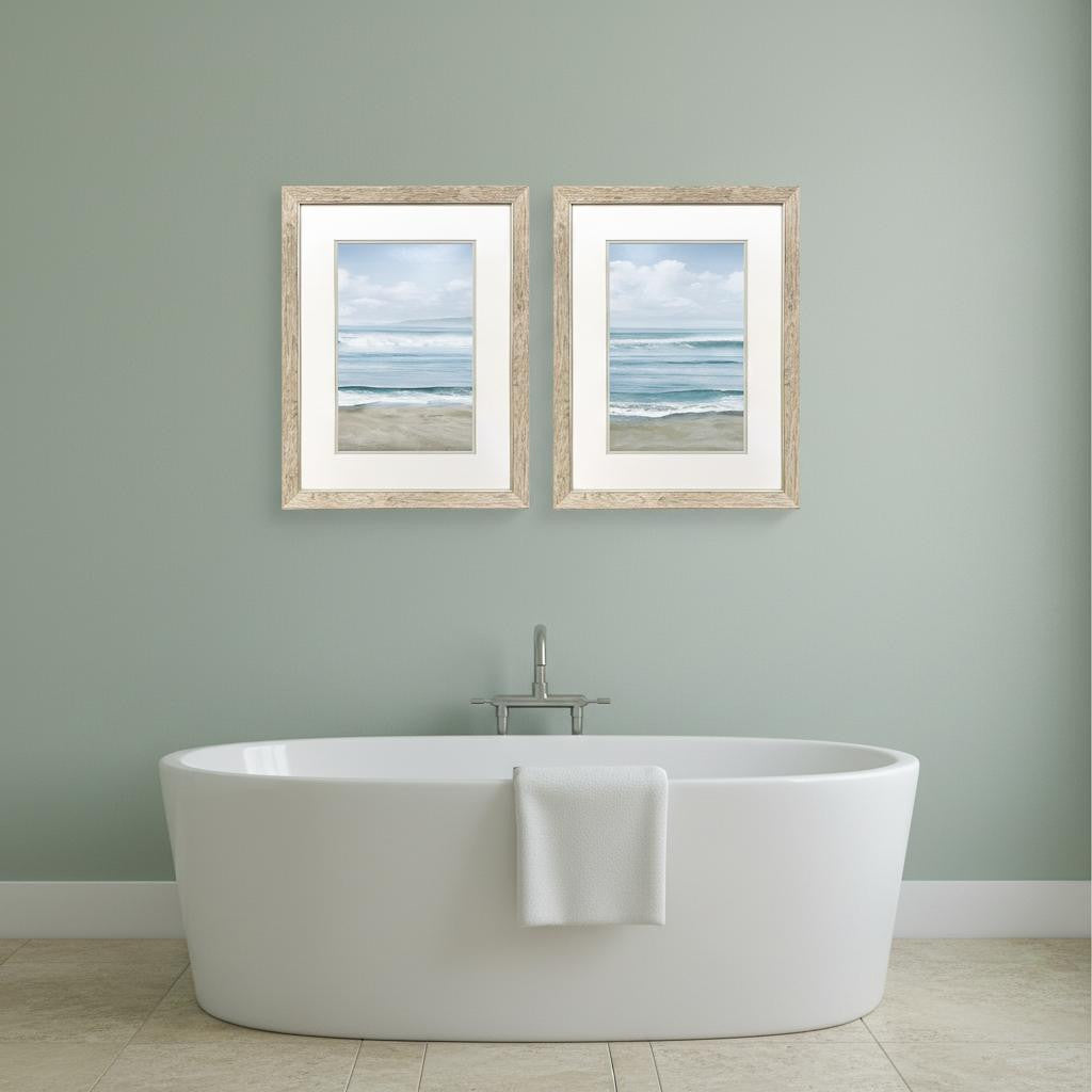 Set Of Two Timeless Waves Brown Framed Wall Art