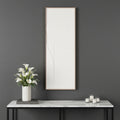 White Minimalist Geo Brown Shadowbox Wall Art