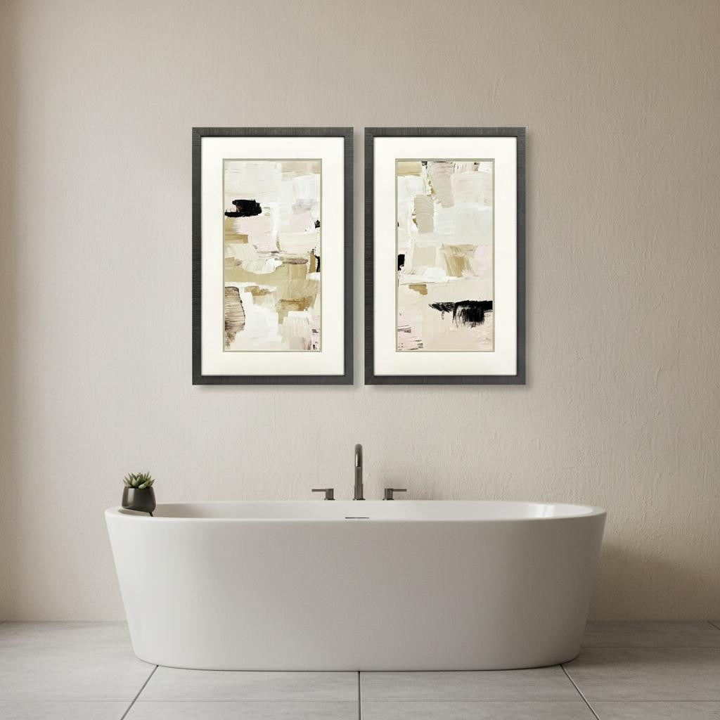 Set Of Two Morning Peace Brown Framed Wall Art