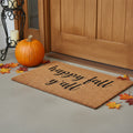 24 X 36 Brown And Natural Fall Happy Fall Yall Outdoor Coir Door Mat