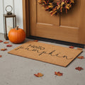 24 X 36 Brown And Natural Fall Hello Pumpkin Outdoor Coir Door Mat