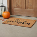 24 X 36 Brown And Natural Fall Hey There Pumpkin Outdoor Coir Door Mat