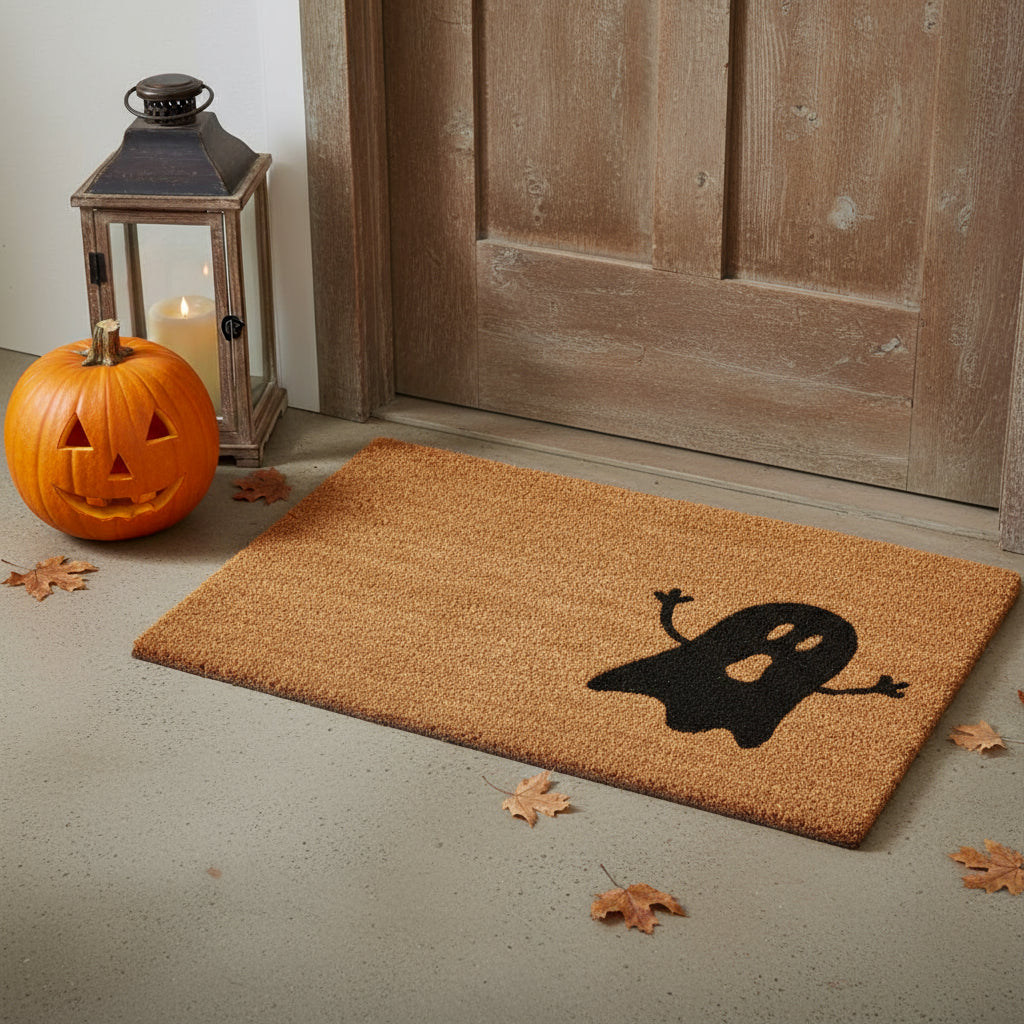 17 X 29 Natural And Brown Halloween Halloween Outdoor Coir Door Mat