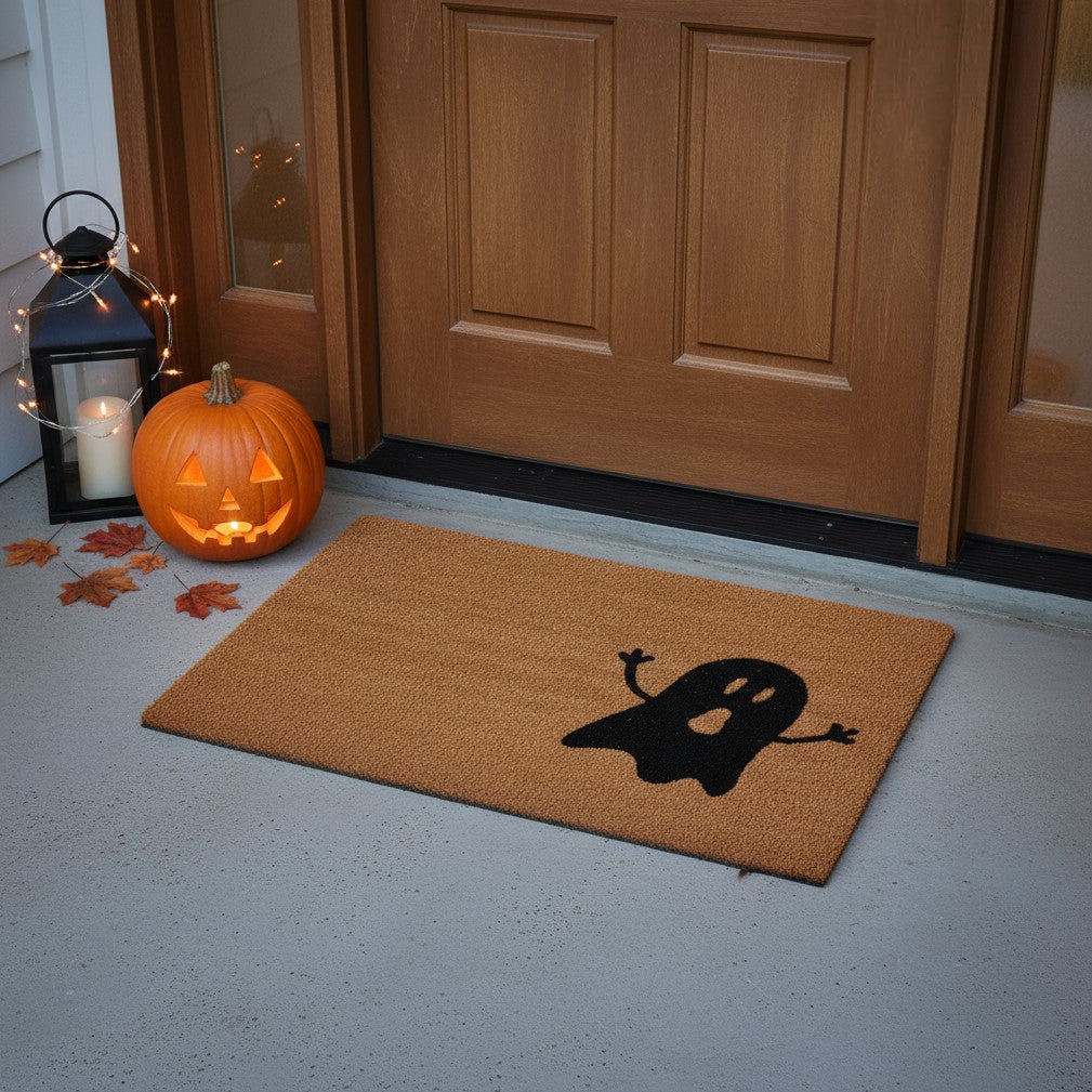 24 X 36 Natural And Brown Halloween Halloween Outdoor Coir Door Mat