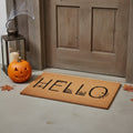 17 X 29 Black And Natural Halloween Halloween Hello Outdoor Coir Door Mat