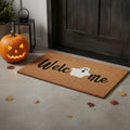 24 X 36 Black Natural And White Halloween Halloween Welcome Outdoor Coir Door Mat