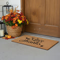 24 X 36 Natural And Brown Thanksgiving Give Thanks Outdoor Coir Door Mat
