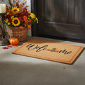 17 X 29 Natural And Brown Thanksgiving Welcome Outdoor Coir Door Mat