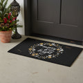 17 X 29 Black Gold And White Christmas Merry and Bright Outdoor Coir Door Mat