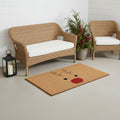36 X 72 Brown Red And Black Christmas Reindeer Outdoor Coir Door Mat