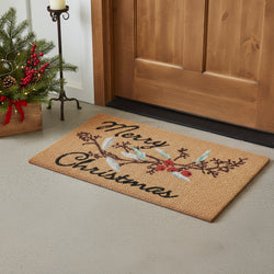 17 X 29 Natural And Brown Merry Christmas Outdoor Coir Door Mat