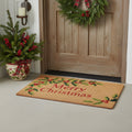 17 X 29 Brown Red And Green Merry Christmas Outdoor Coir Door Mat