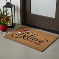 24 X 36 Brown Black And Red Christmas Believe Outdoor Coir Door Mat