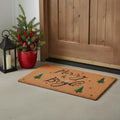 17 X 29 Brown Black And Green Christmas Merry and Bright Outdoor Coir Door Mat