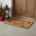 24 X 36 Brown Black And Green Christmas Merry and Bright Outdoor Coir Door Mat