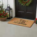 17 X 29 Brown Black And Green Christmas Outdoor Coir Door Mat