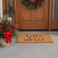 24 X 36 Brown And Black Christmas Outdoor Coir Door Mat