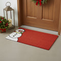 17 X 29 Red White And Black Christmas Snowman Outdoor Coir Door Mat