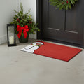 24 X 36 Red White And Black Christmas Snowman Outdoor Coir Door Mat