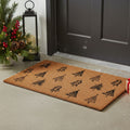24 X 36 Brown And Black Christmas Trees Outdoor Coir Door Mat