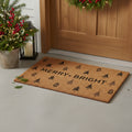 24 X 36 Brown And Black Christmas Trees Merry and Bright Outdoor Coir Door Mat