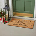 17 X 29 Brown And Black Christmas Dog Outdoor Coir Door Mat