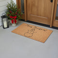 24 X 36 Brown And Black Christmas Snowman Merry Christmas Outdoor Coir Door Mat