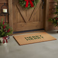 17 X 29 Brown And Green Christmas Outdoor Coir Door Mat