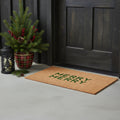 24 X 36 Brown And Green Christmas Outdoor Coir Door Mat