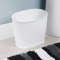 TRASH CAN KENT OVAL WHT (Pack of 1)