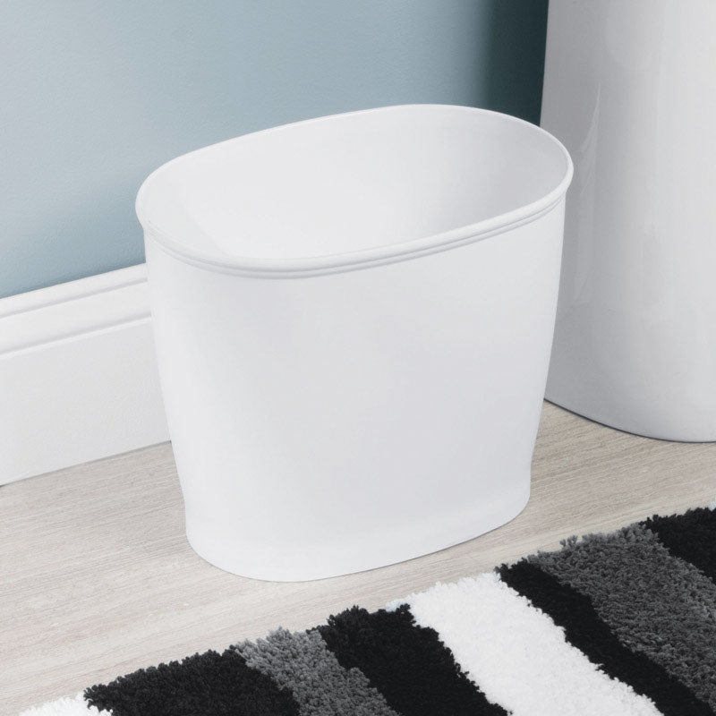 TRASH CAN KENT OVAL WHT (Pack of 1)